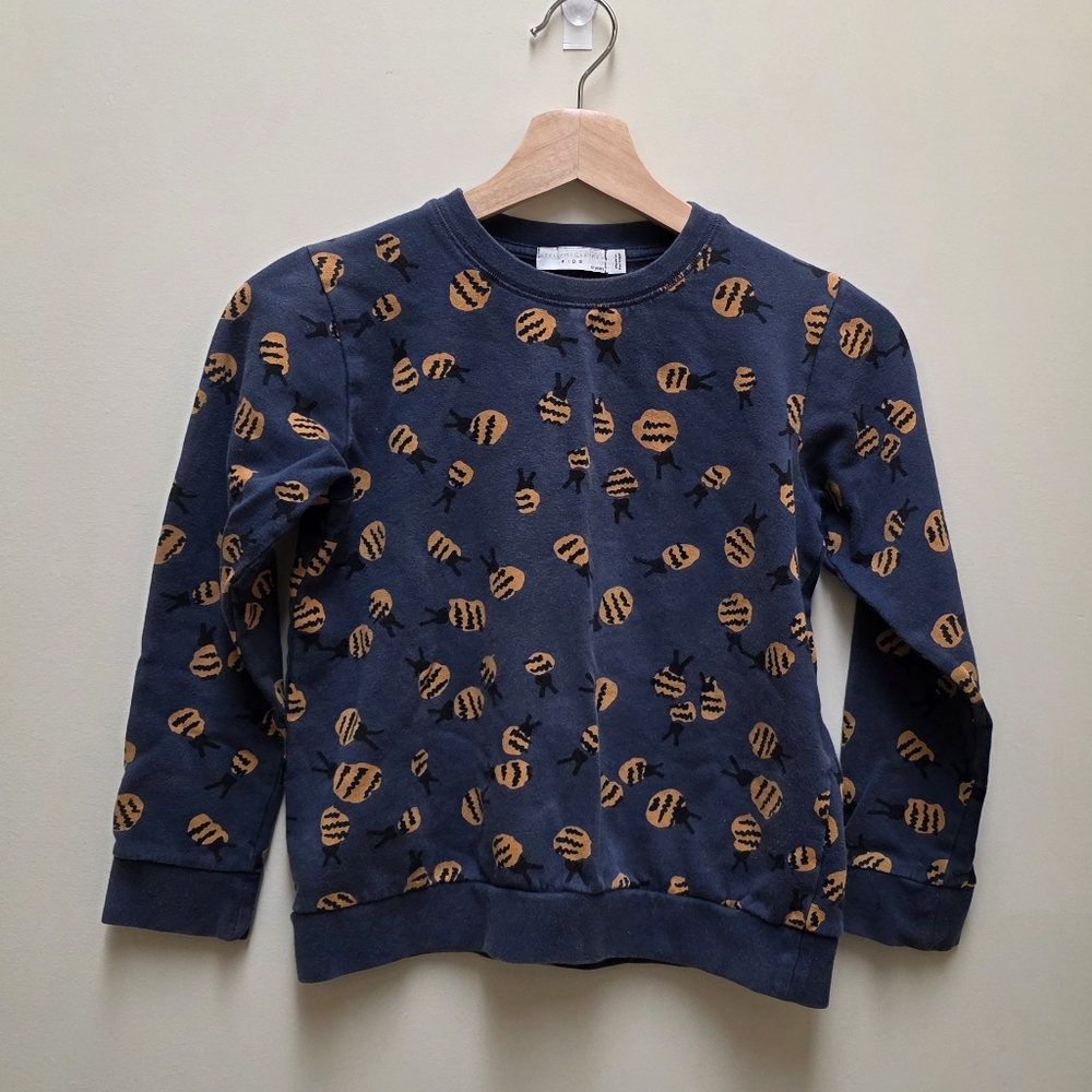 Stella McCartney Kids Blue Slate Bees Sweatshirt Size 10